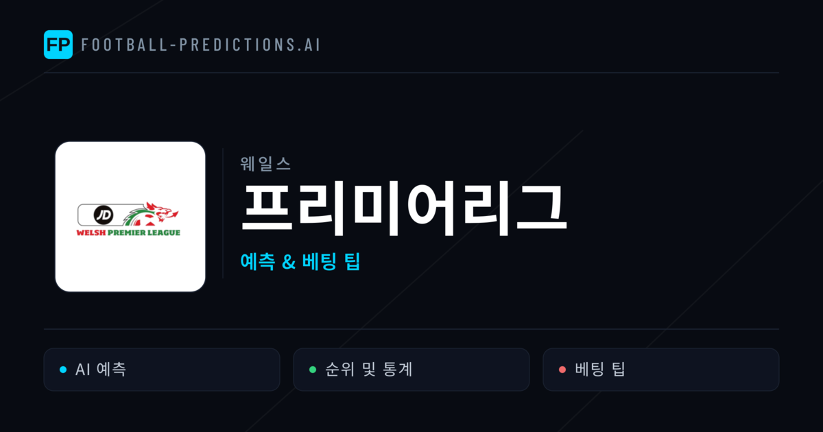 웨일스 프리미어리그 축구 예측 & 베팅 팁