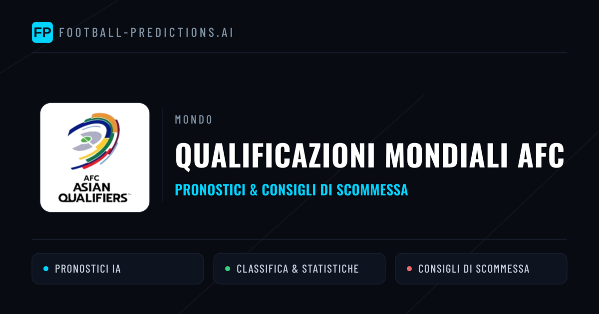 Qualificazioni Mondiali AFC Pronostici Calcio — Gratis Oggi