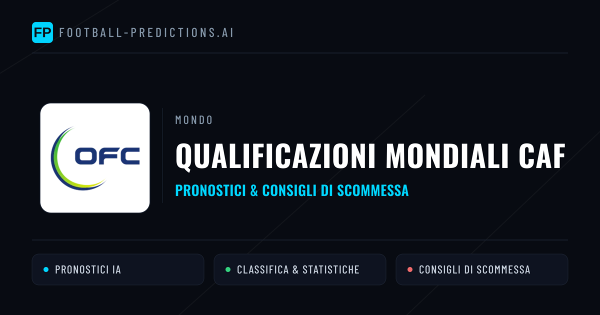 Qualificazioni Mondiali CAF Pronostici Calcio — Gratis Oggi