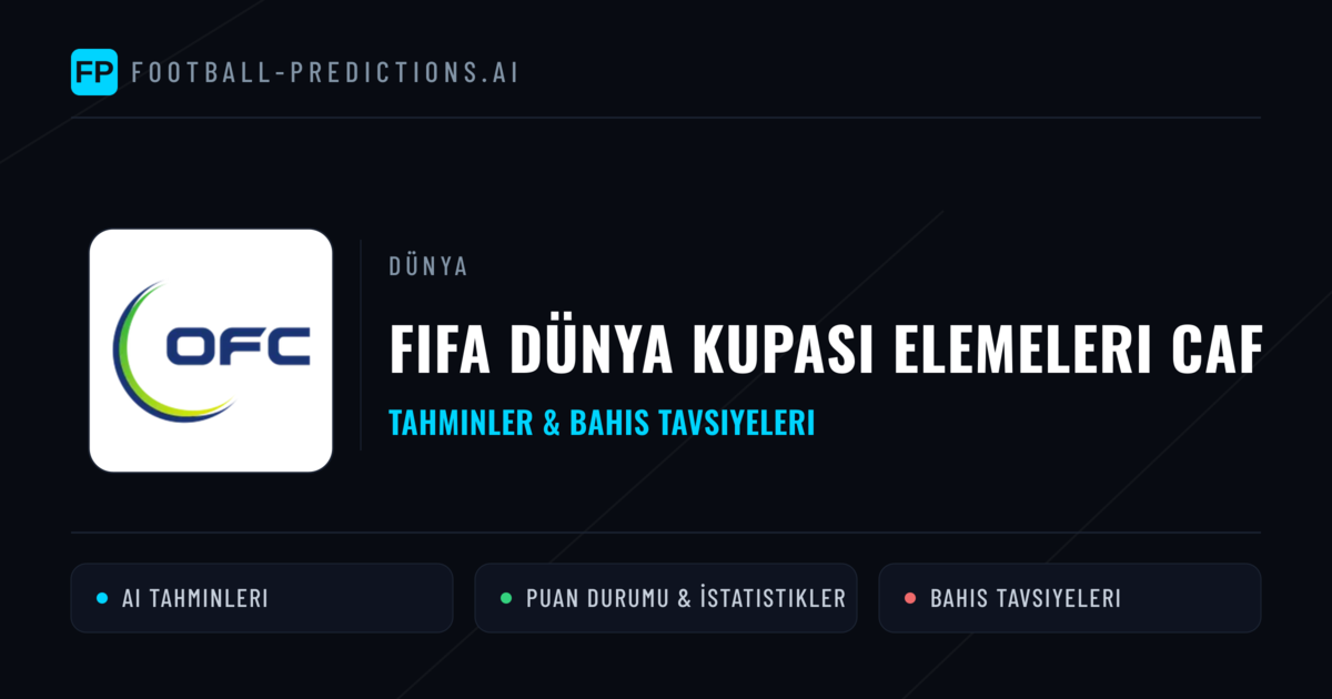 FIFA Dünya Kupası Elemeleri CAF Tahminleri & Bahis İpuçları