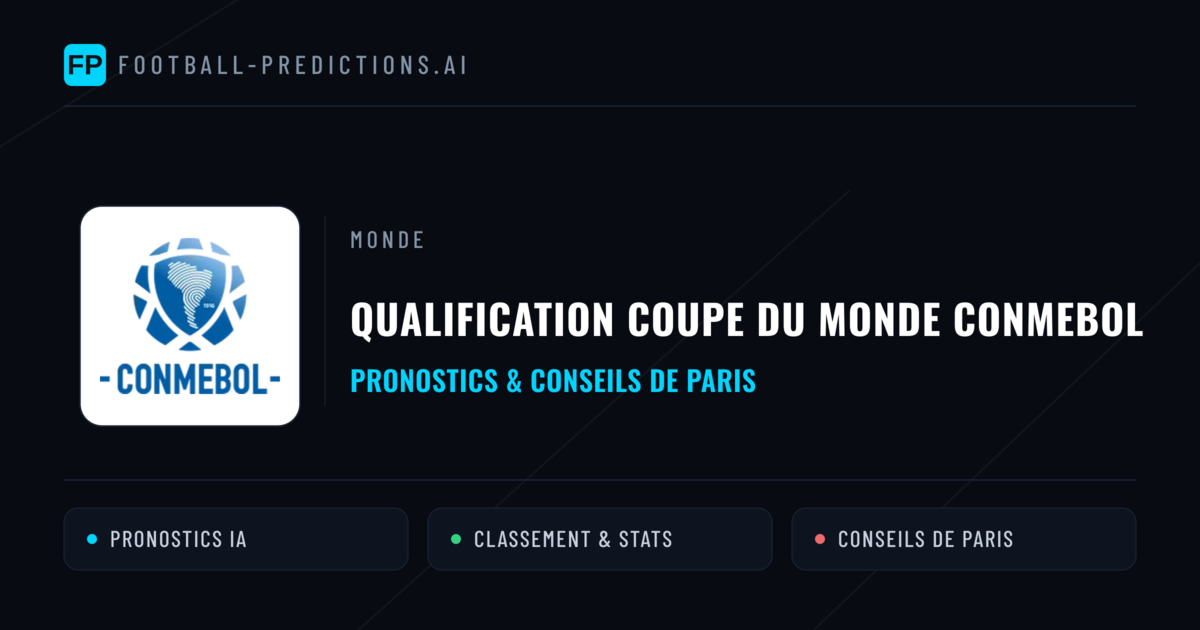 Qualification Coupe du Monde CONMEBOL Pronostics Football — Expert et Gratuits