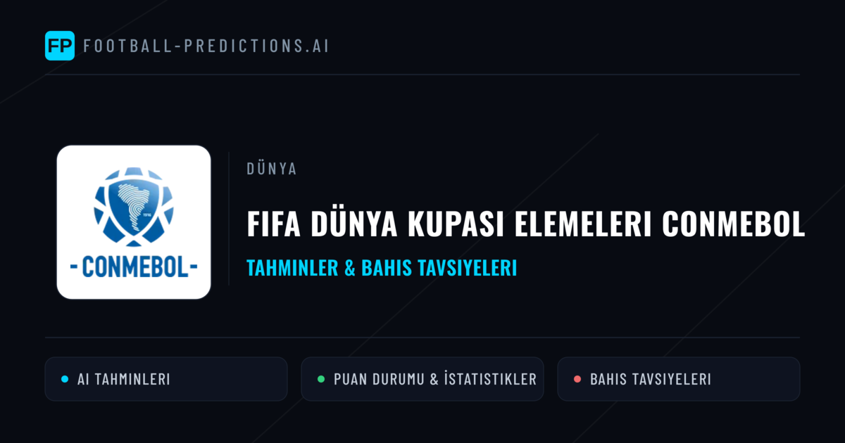 FIFA Dünya Kupası Elemeleri CONMEBOL Tahminleri & Bahis İpuçları