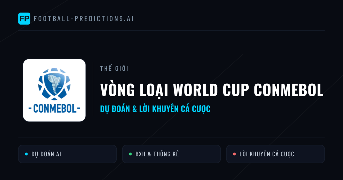 dự đoán bóng đá Vòng loại World Cup CONMEBOL & mẹo cá cược