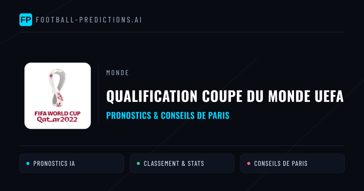 Qualification Coupe du Monde UEFA Pronostics Football — Expert et Gratuits