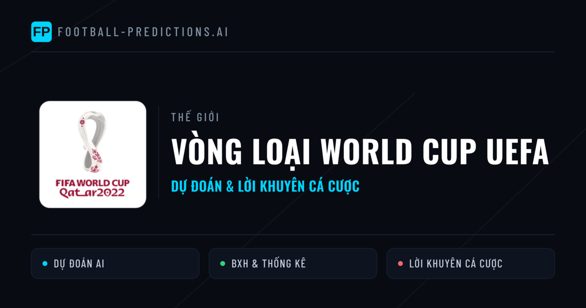 dự đoán bóng đá Vòng loại World Cup UEFA & mẹo cá cược
