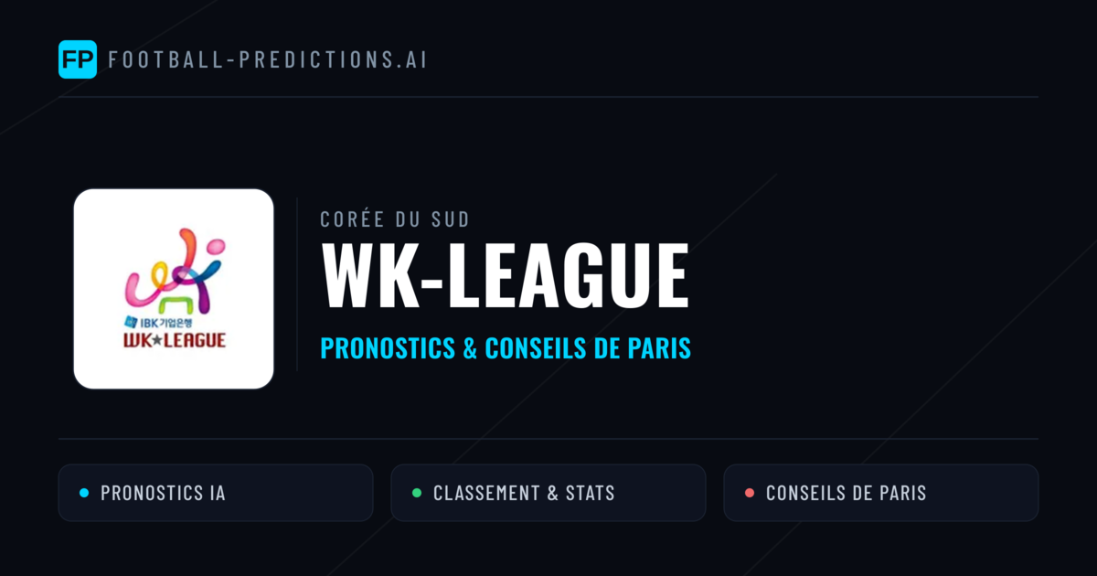 Corée du Sud WK-League Pronostics Football — Expert et Gratuits