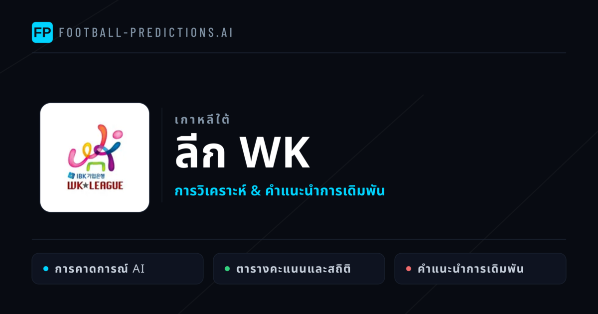 วิเคราะห์บอล เกาหลีใต้ ลีก WK & เคล็ดลับเดิมพัน