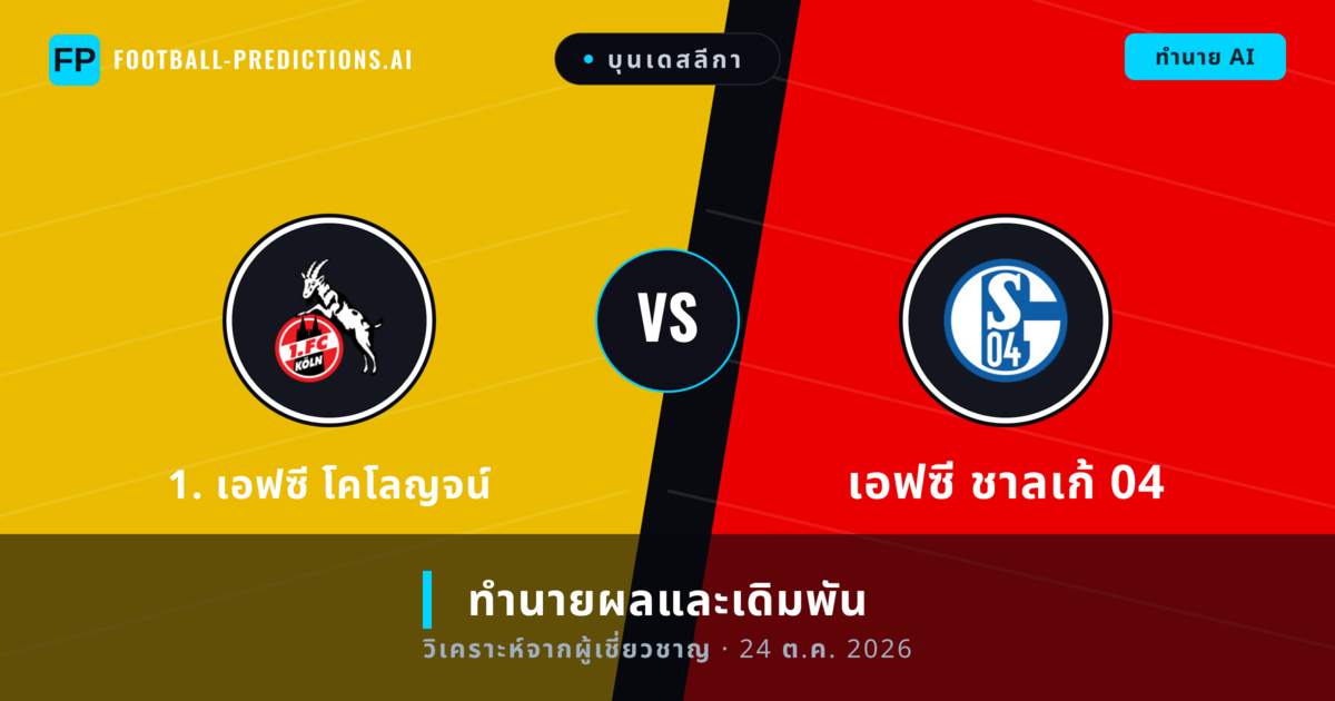 1. เอฟซี โคโลญจน์ พบ เอฟซี ชาลเก้ 04 — ทำนายผลและพรีวิวการแข่งขัน