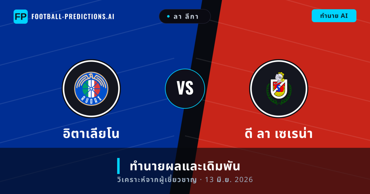 อิตาเลียโน พบ ดี ลา เซเรน่า — ทำนายผลและพรีวิวการแข่งขัน