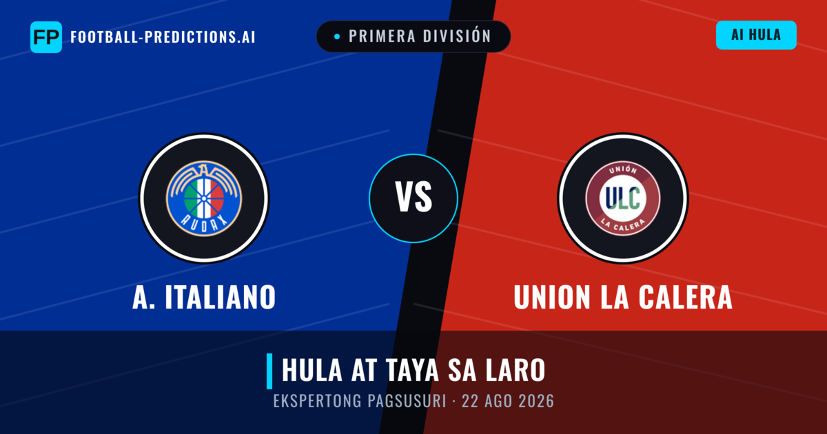 A. Italiano vs Union La Calera — hula at preview ng laban