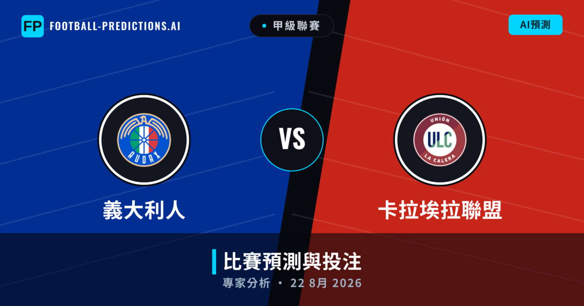 義大利人 vs 卡拉埃拉聯盟 — 比赛预测和前瞻