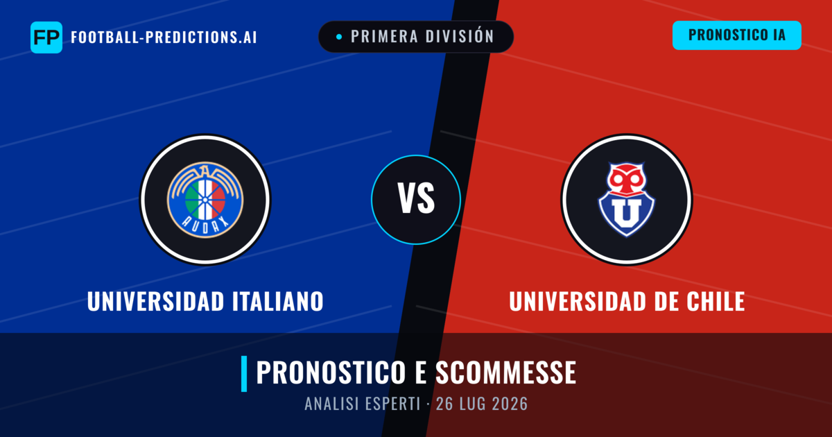 Universidad Italiano vs Universidad de Chile — pronostico e anteprima del match