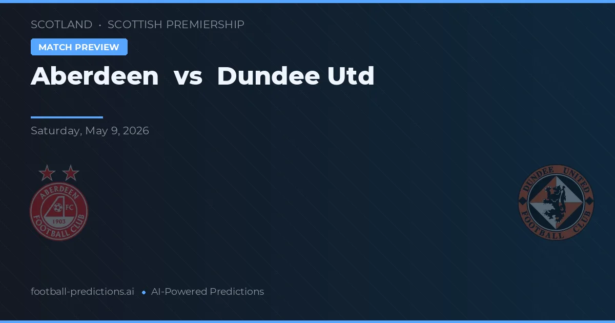 Aberdeen vs Dundee United — pronostic et avant-match