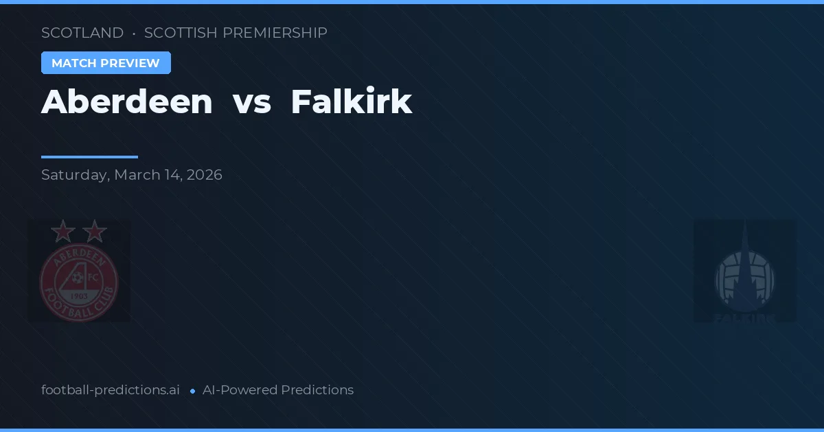Aberdeen vs Falkirk — match prediction & preview