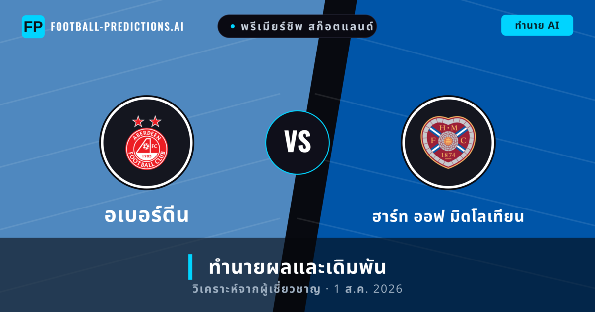 อเบอร์ดีน พบ ฮาร์ท ออฟ มิดโลเทียน — ทำนายผลและพรีวิวการแข่งขัน