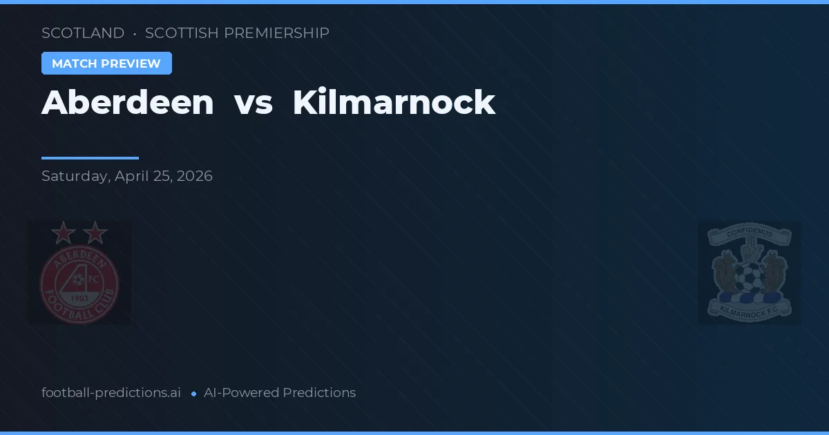 Aberdeen - Kilmarnock — maç tahmini ve önizleme
