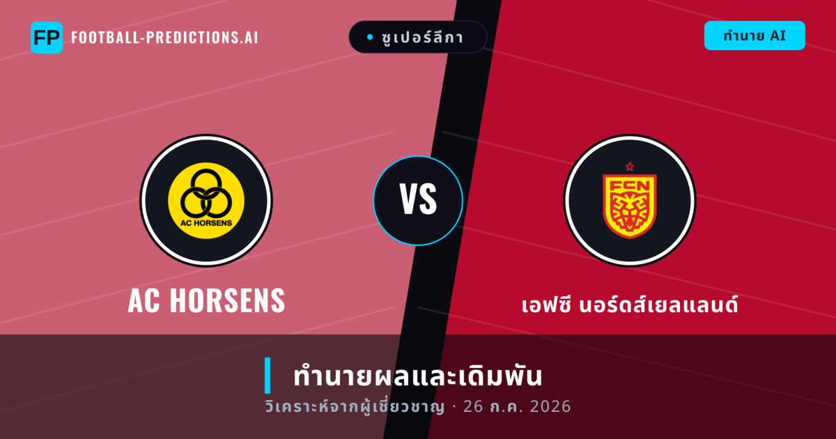 AC Horsens พบ เอฟซี นอร์ดส์เยลแลนด์ — ทำนายผลและพรีวิวการแข่งขัน