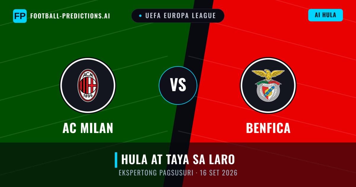 AC Milan vs Benfica — hula at preview ng laban