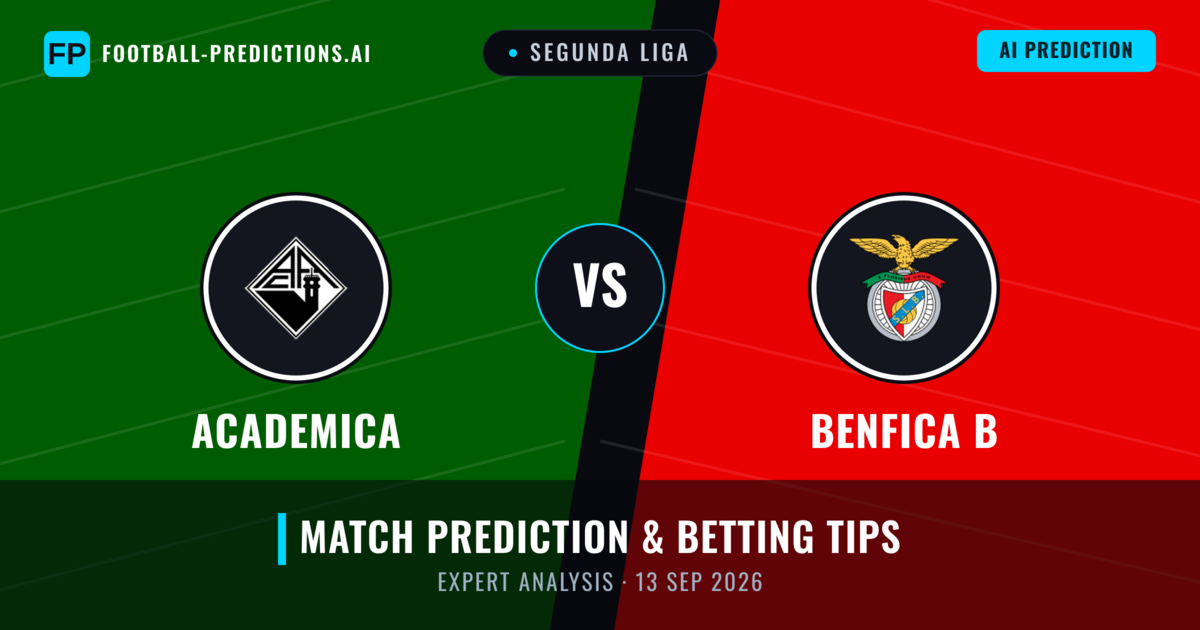 Academica vs Benfica B — match prediction & preview