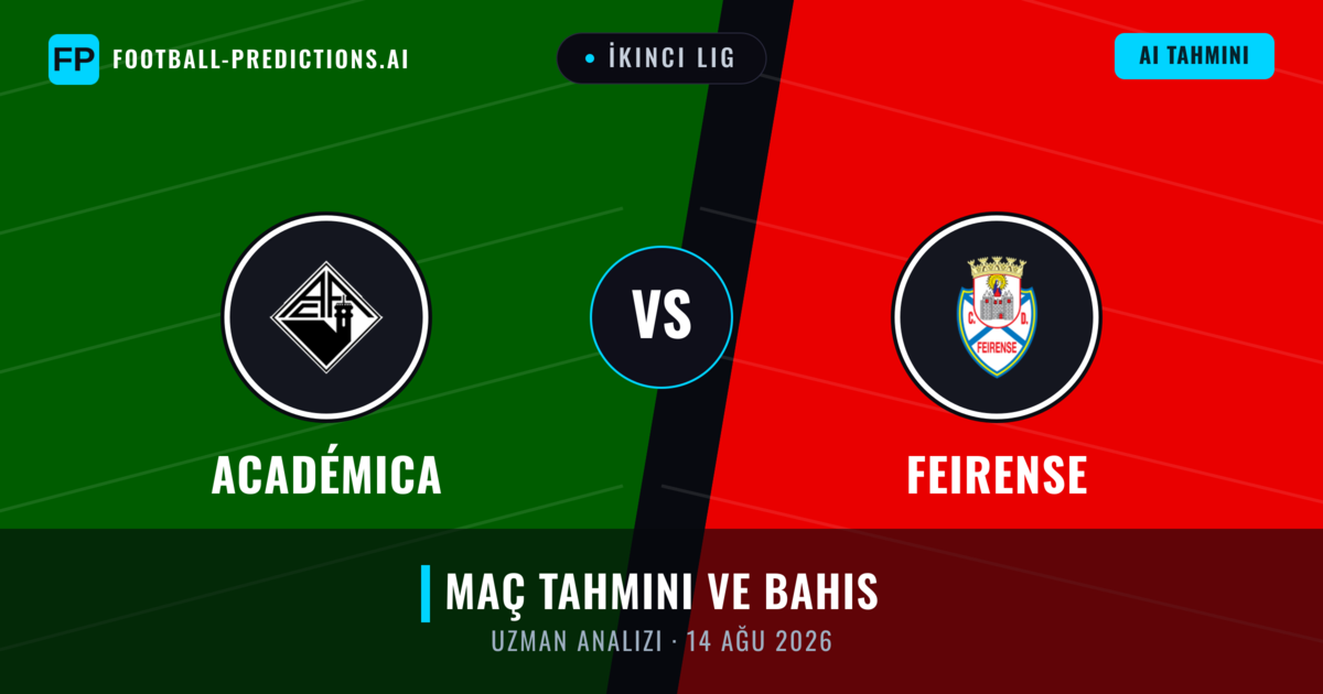 Académica - Feirense — maç tahmini ve önizleme