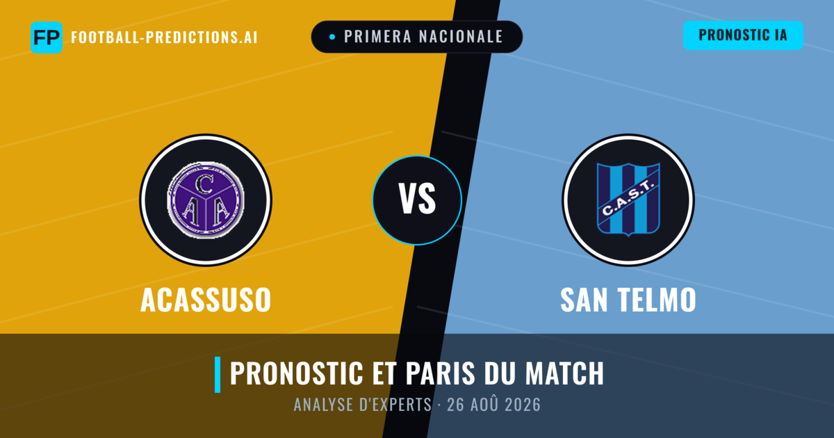 Acassuso vs San Telmo — pronostic et avant-match