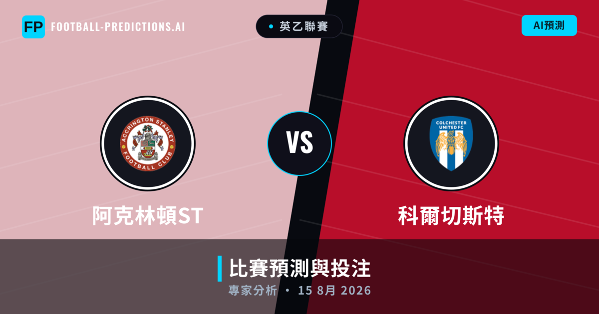 阿克林頓ST vs 科爾切斯特 — 比赛预测和前瞻