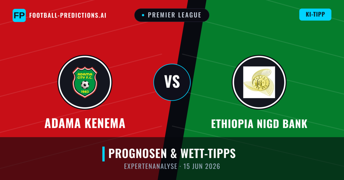 Adama Kenema vs Ethiopia Nigd Bank — Prognose und Spielvorschau