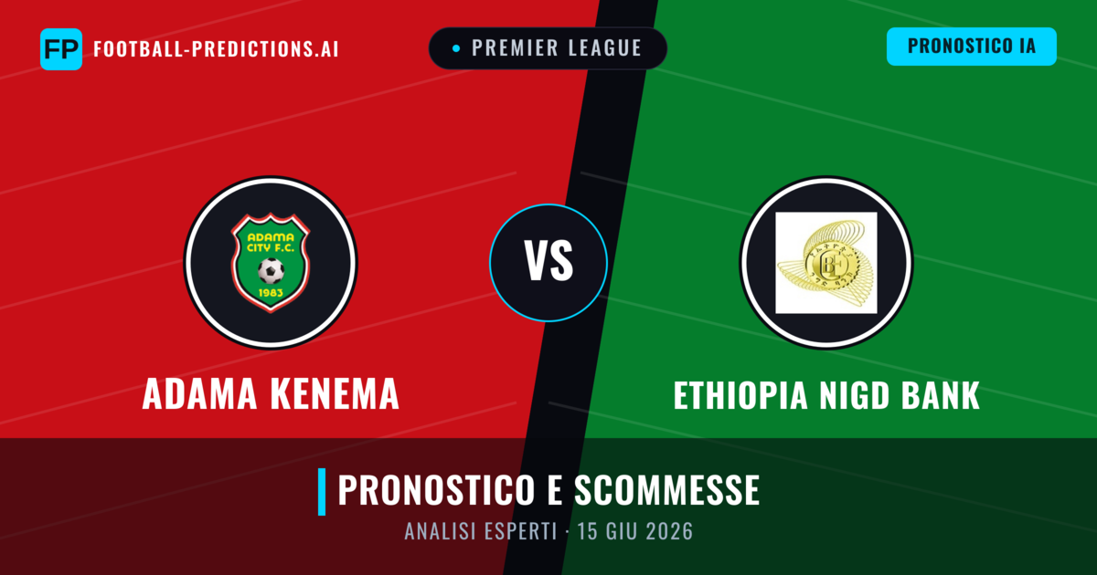 Adama Kenema vs Ethiopia Nigd Bank — pronostico e anteprima del match
