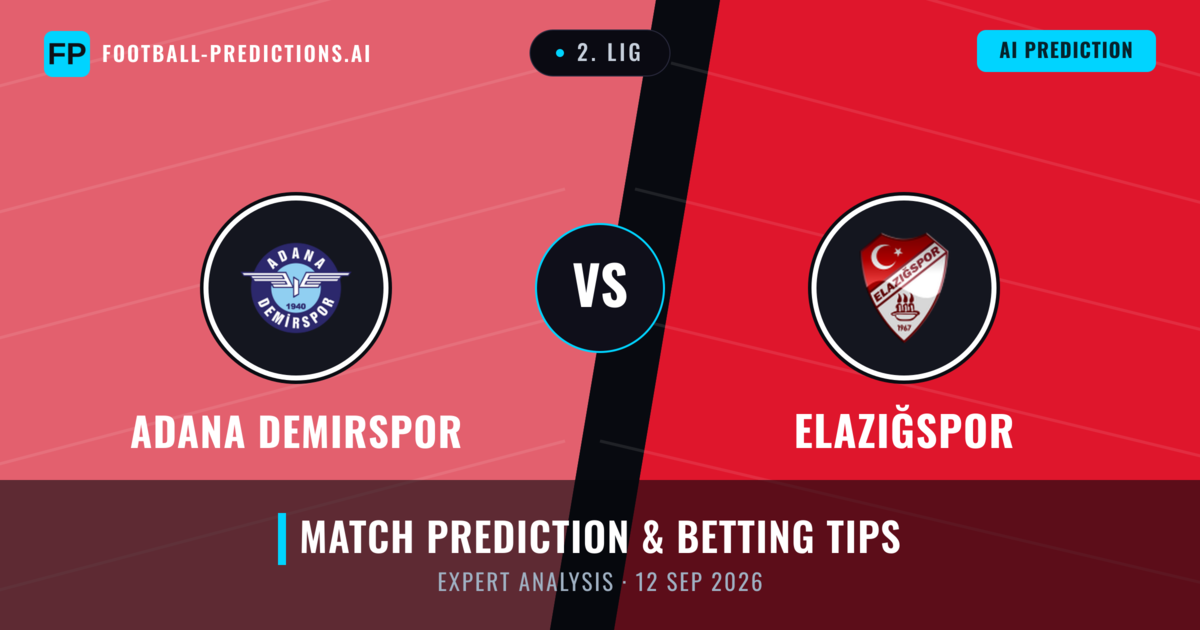 Adana Demirspor vs Elazığspor — match prediction & preview