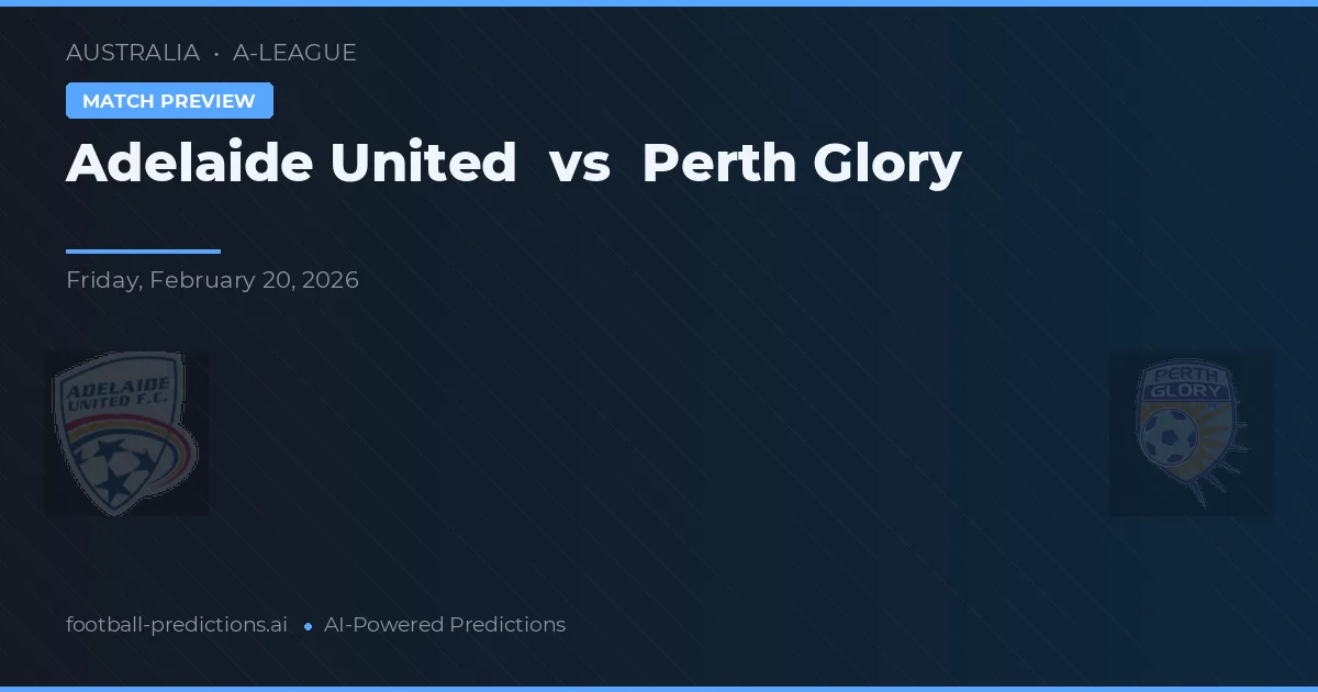 Adélaïde United vs Perth Glory — pronostic et avant-match