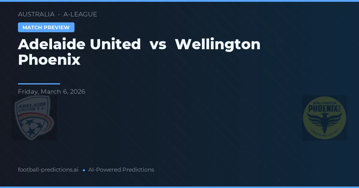 Adelaide United vs Wellington Phoenix — Prognose und Spielvorschau