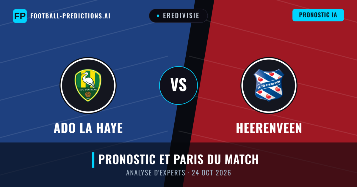ADO La Haye vs Heerenveen — pronostic et avant-match