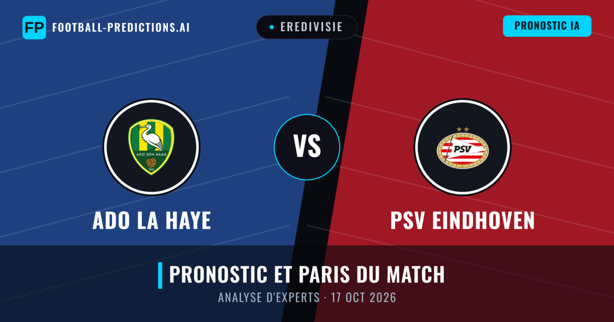 ADO La Haye vs PSV Eindhoven — pronostic et avant-match