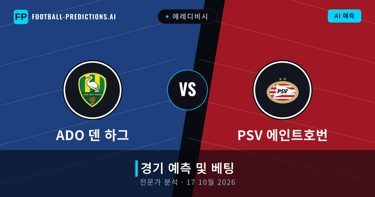 ADO 덴 하그 대 PSV 에인트호번 — 경기 예측 및 프리뷰