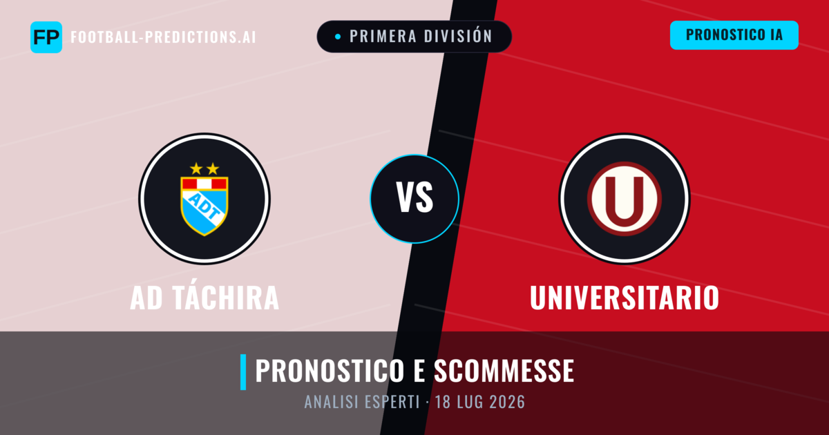 AD Táchira vs Universitario — pronostico e anteprima del match