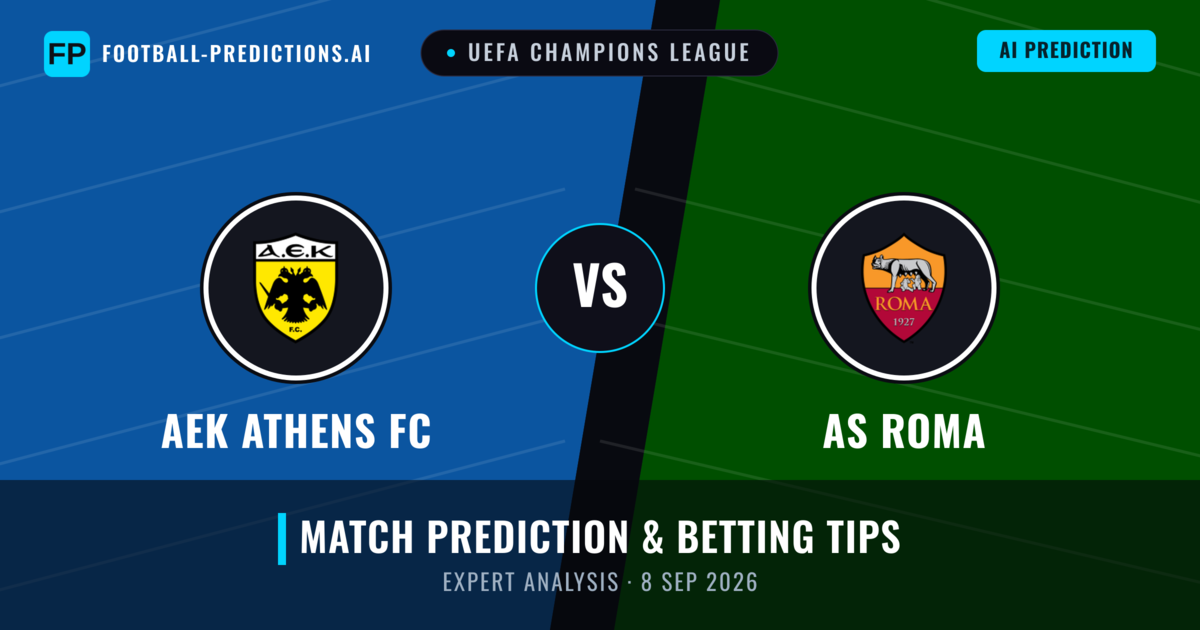 AEK Athens FC vs AS Roma — match prediction & preview