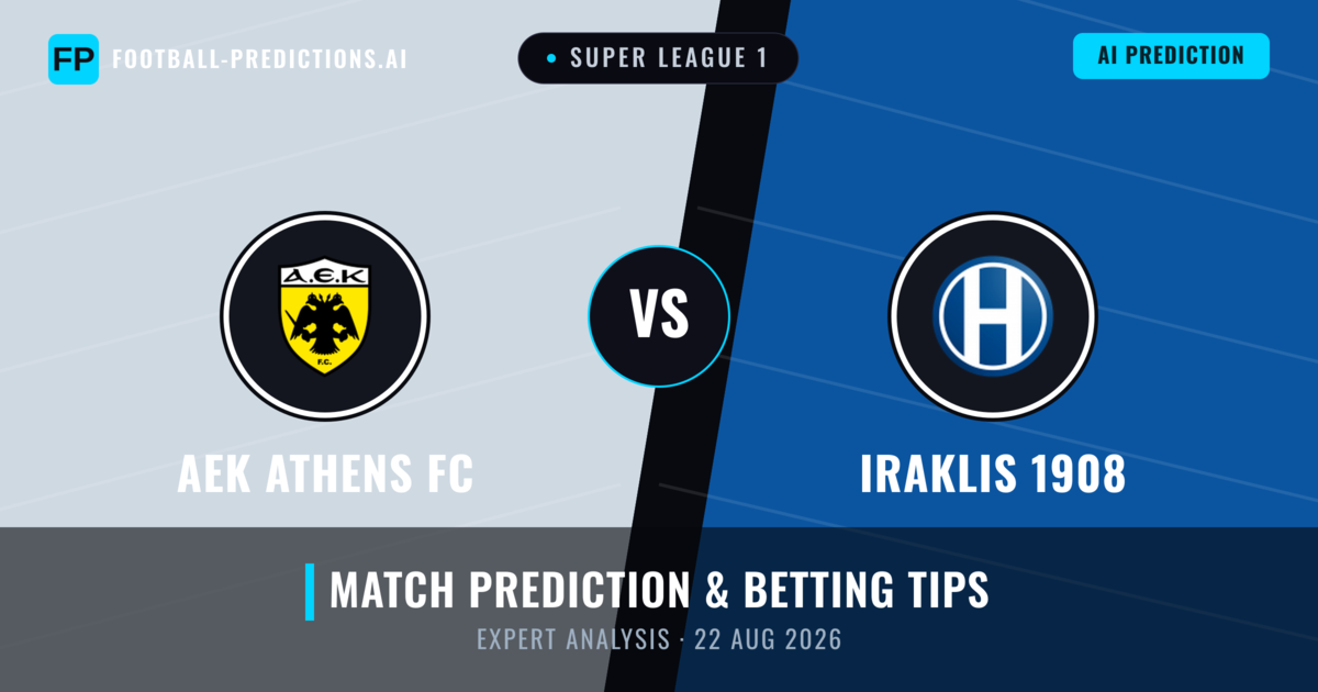 AEK Athens FC vs Iraklis 1908 — match prediction & preview