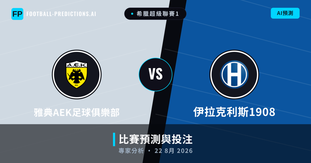 雅典AEK足球俱樂部 vs 伊拉克利斯1908 — 比赛预测和前瞻
