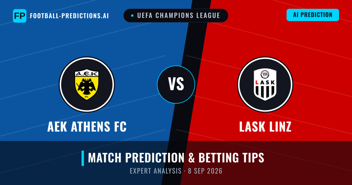 AEK Athens FC vs Lask Linz — match prediction & preview