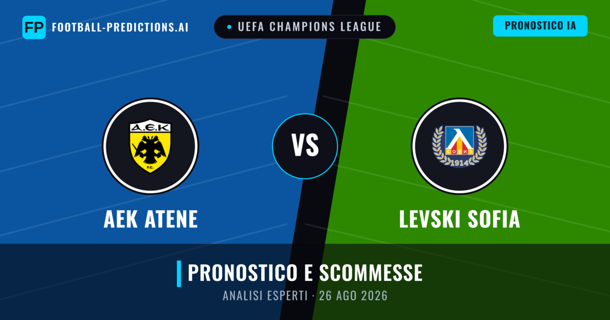 AEK Atene vs Levski Sofia — pronostico e anteprima del match