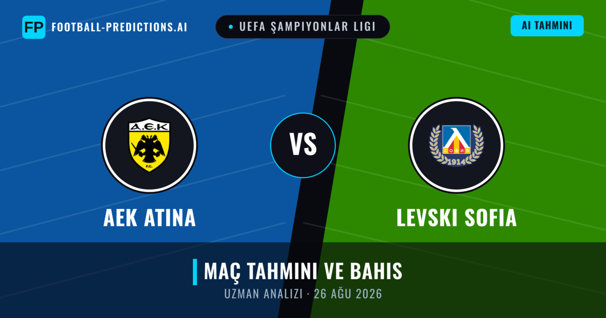 AEK Atina - Levski Sofia — maç tahmini ve önizleme