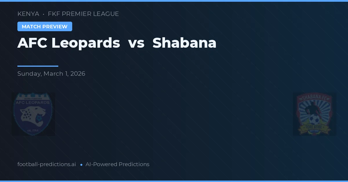 AFC Leopards vs Shabana — pronostico e anteprima del match