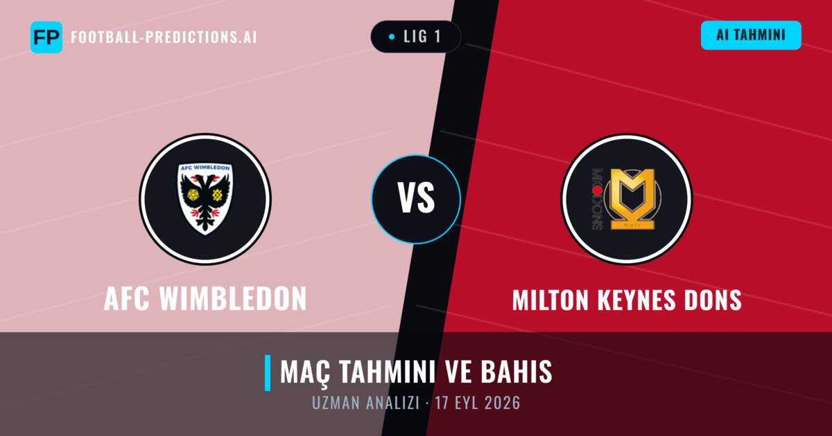 AFC Wimbledon - Milton Keynes Dons — maç tahmini ve önizleme