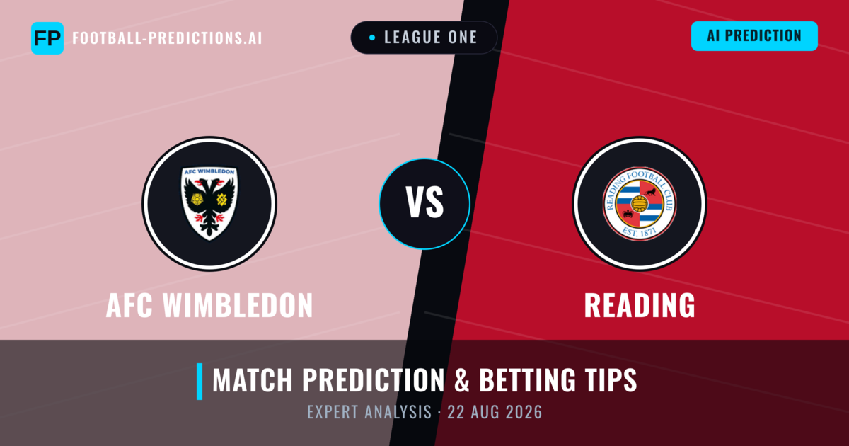 AFC Wimbledon vs Reading — match prediction & preview