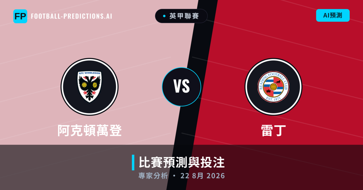 阿克頓萬登 vs 雷丁 — 比赛预测和前瞻