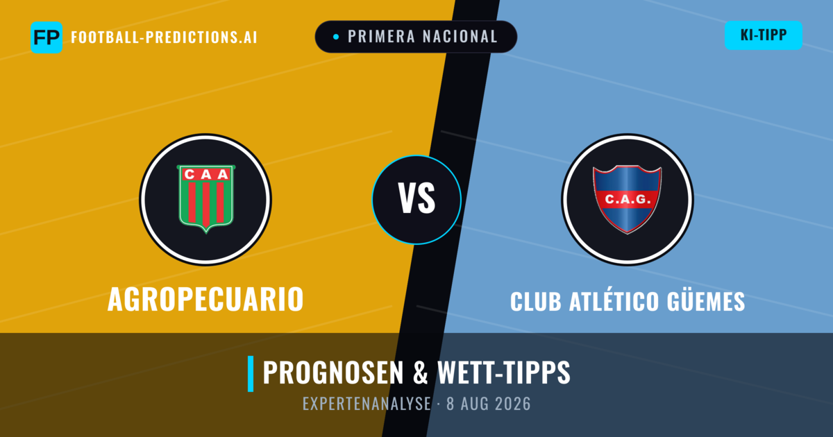 Agropecuario vs Club Atlético Güemes — Prognose und Spielvorschau
