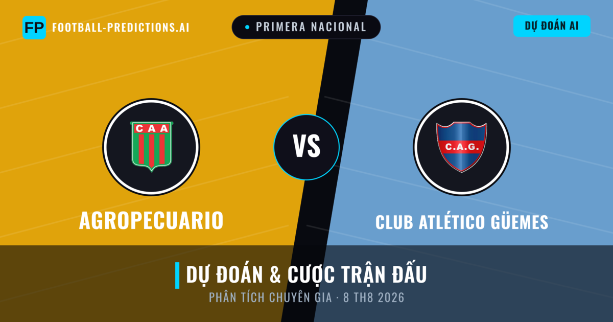 Agropecuario vs Club Atlético Güemes — dự đoán và xem trước trận đấu