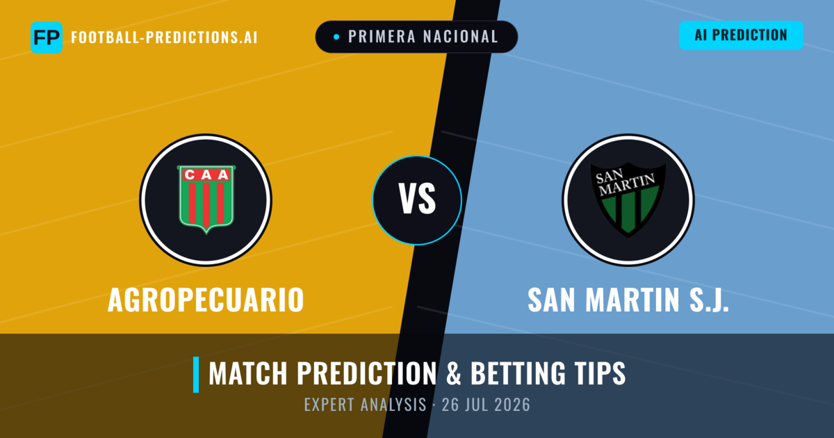 Agropecuario vs San Martin S.J. — match prediction & preview