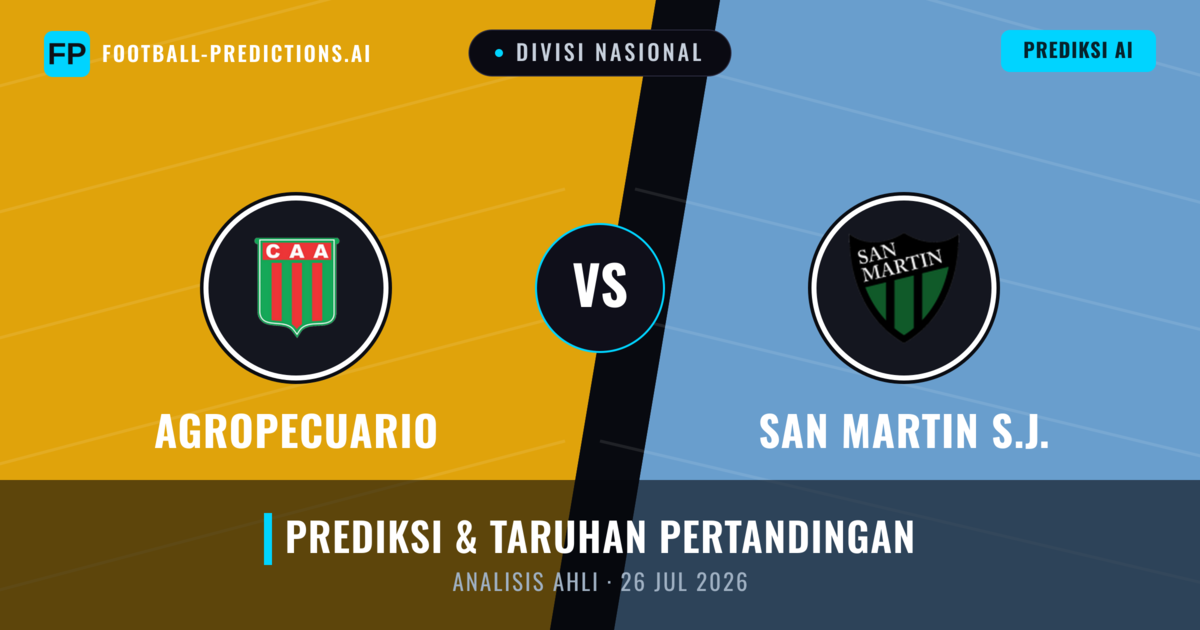 Agropecuario vs San Martín SJ — prediksi dan pratinjau pertandingan