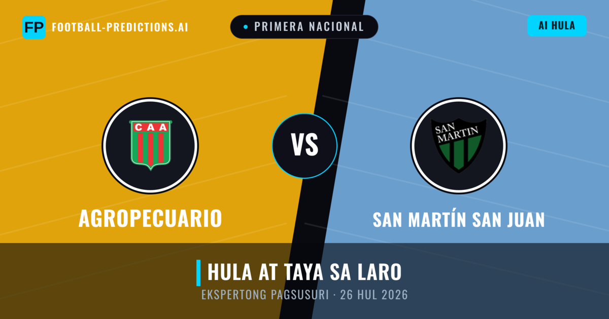 Agropecuario vs San Martín San Juan — hula at preview ng laban